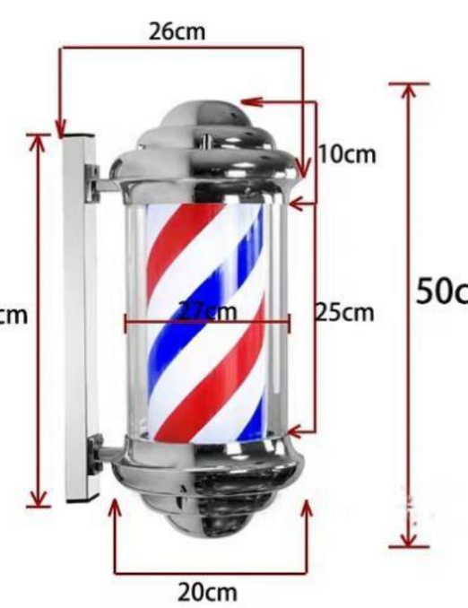 LAMPARA DE BARBERIA T-50 55X34X26