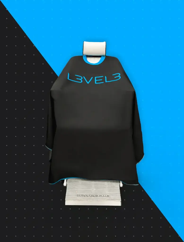 [BEC005B-BLU] LEVEL3 CAPA CUELLO DE GOMA BLACK W BLUE TRIM