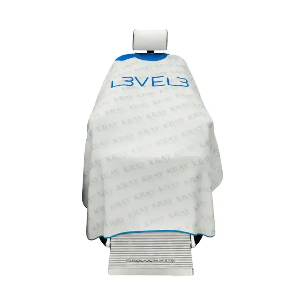 [BEC005W-DRIP-BLU] LEVEL3 CAPA CUELLO GOMA WHITE W BLUE TRIM