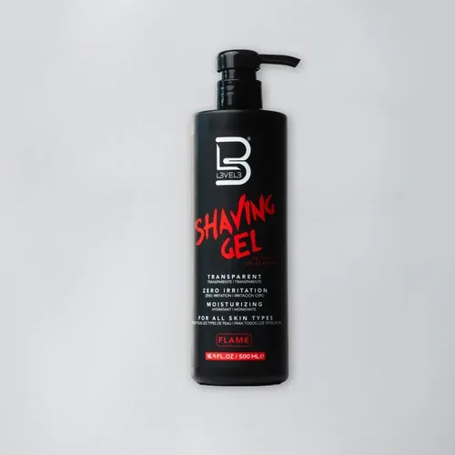 [L3-SHAV-FLAME-500] LEVEL3 SHAVING GEL FLAME 500ML