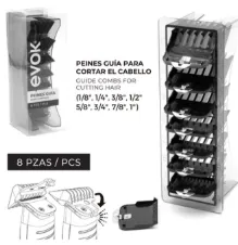 EVOK SET DE PEINES GUIAS 8pzs