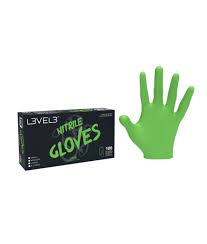LEVEL3 GUANTES NITRILO VERDE M 100CT