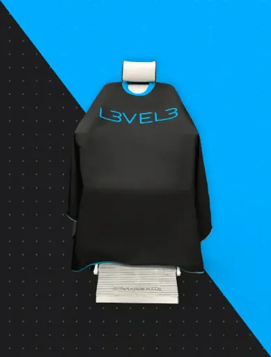 [BEC005B-BLU] LEVEL3 CAPA CUELLO DE GOMA BLACK W BLUE TRIM