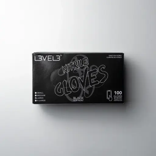 [L3-GLV-BLACKs] LEVEL3 CAJA GUANTES NITRILO NEGRO S X 100 