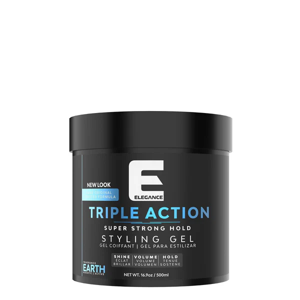 [150-155e] ELEGANCE TRIPLE ACTION STYLING GEL EARTH 250ml