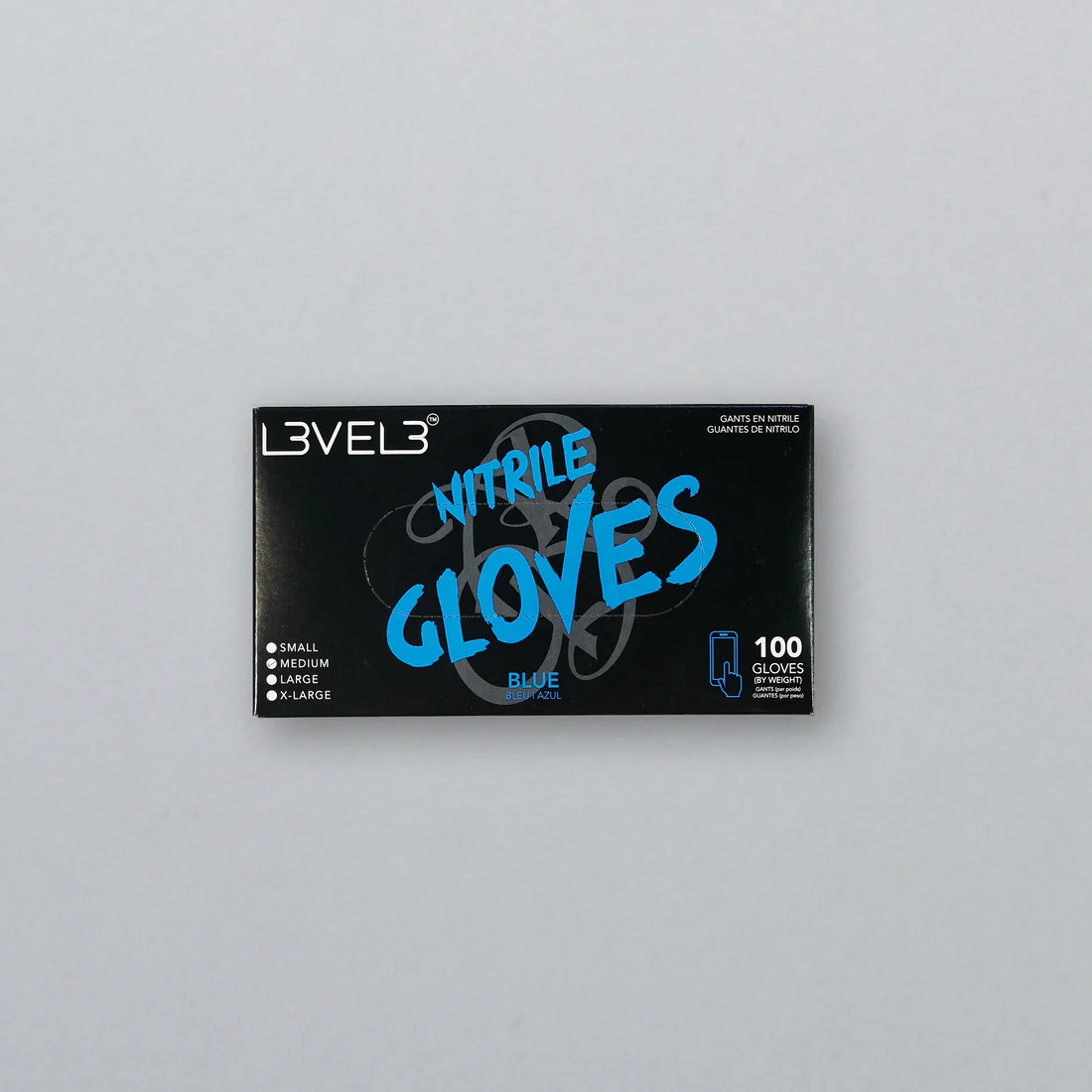 [11201] LEVEL3 CAJA GUANTES NITRILO BLUE M X 100 